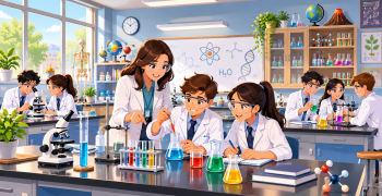 Colorful School Science Lab Experiment